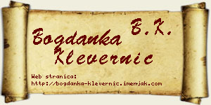 Bogdanka Klevernić vizit kartica